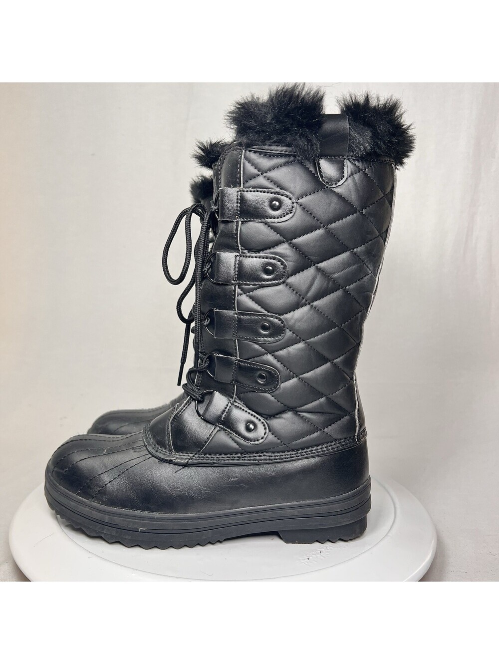 POLAR Hiking Duck Winter Walking Mid Calf Muck Thermal Quilted Boots Women’s 11